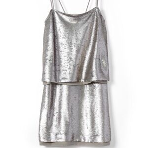 Banana Republic Silver Sequin Dress